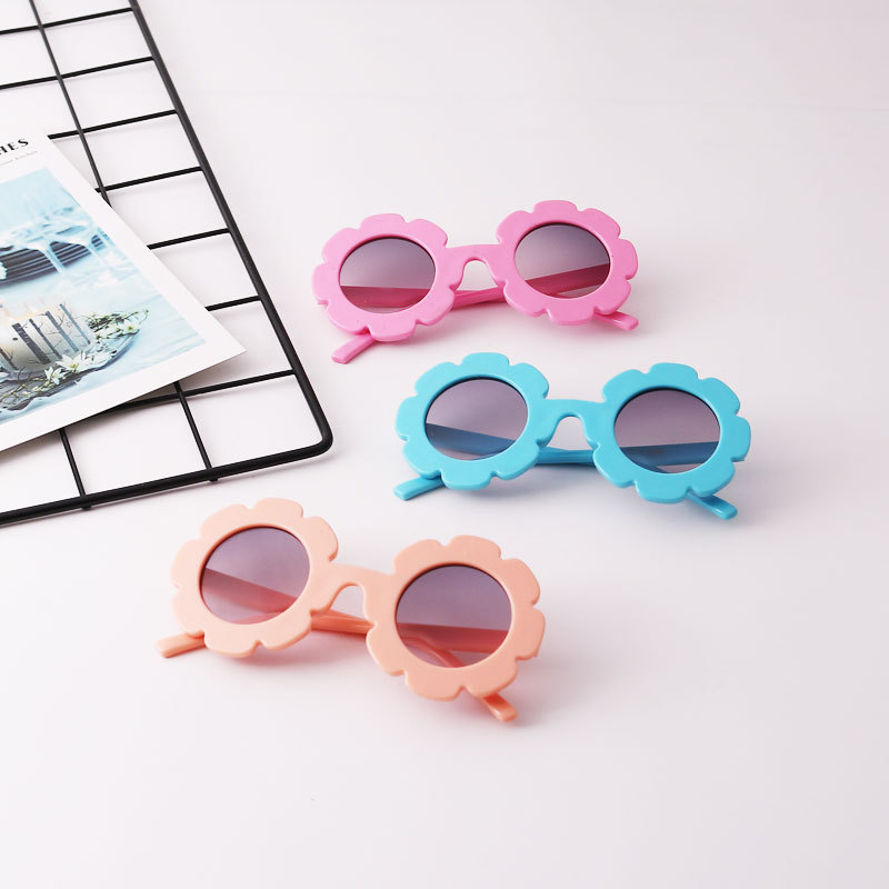 6 Colors Fashion Baby Girls Sunglasses Children Round Flower Sun Glasses Eyewear Summer Toddler Kids Accessories M1709 Z260305
