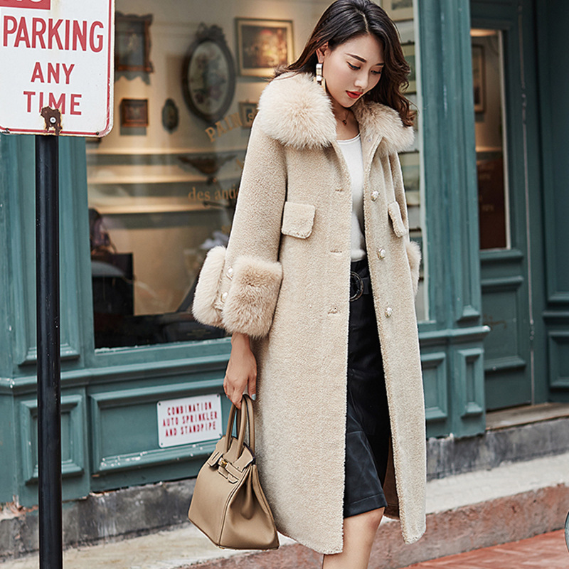 2020 New Fashion Fur Collar Coats Female Single Breasted Pocket Overcoats High Quality Ladies Real Fur Coats Plus Size -2XL
2020 New Fashion Fur Collar Coats Female Single Breasted Pocket Overcoats High Quality Ladies Real Fur Coats Plus Size -2XL