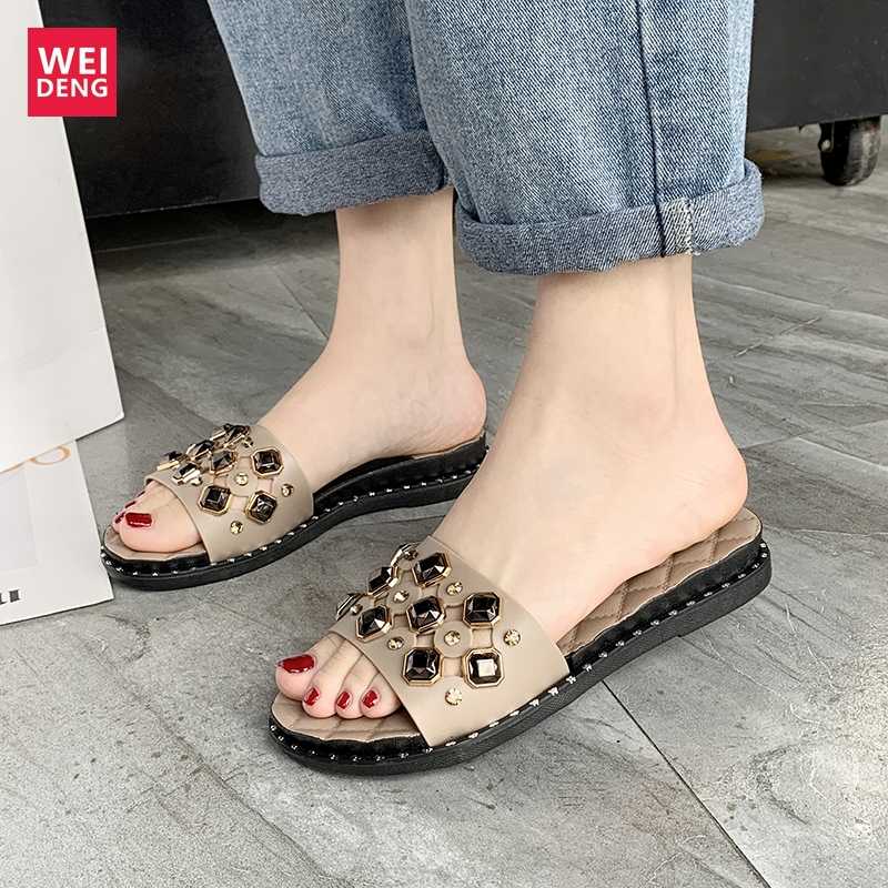 Weideng Beach Sandals Low Heel Bling Rhinestone Breathable Round Head Super Light Cool Antiskid Rubber Sole Classic Summer Solid, Grey
Weideng Beach Sandals Low Heel Bling Rhinestone Breathable Round Head Super Light Cool Antiskid Rubber Sole Classic Summer Solid, Grey