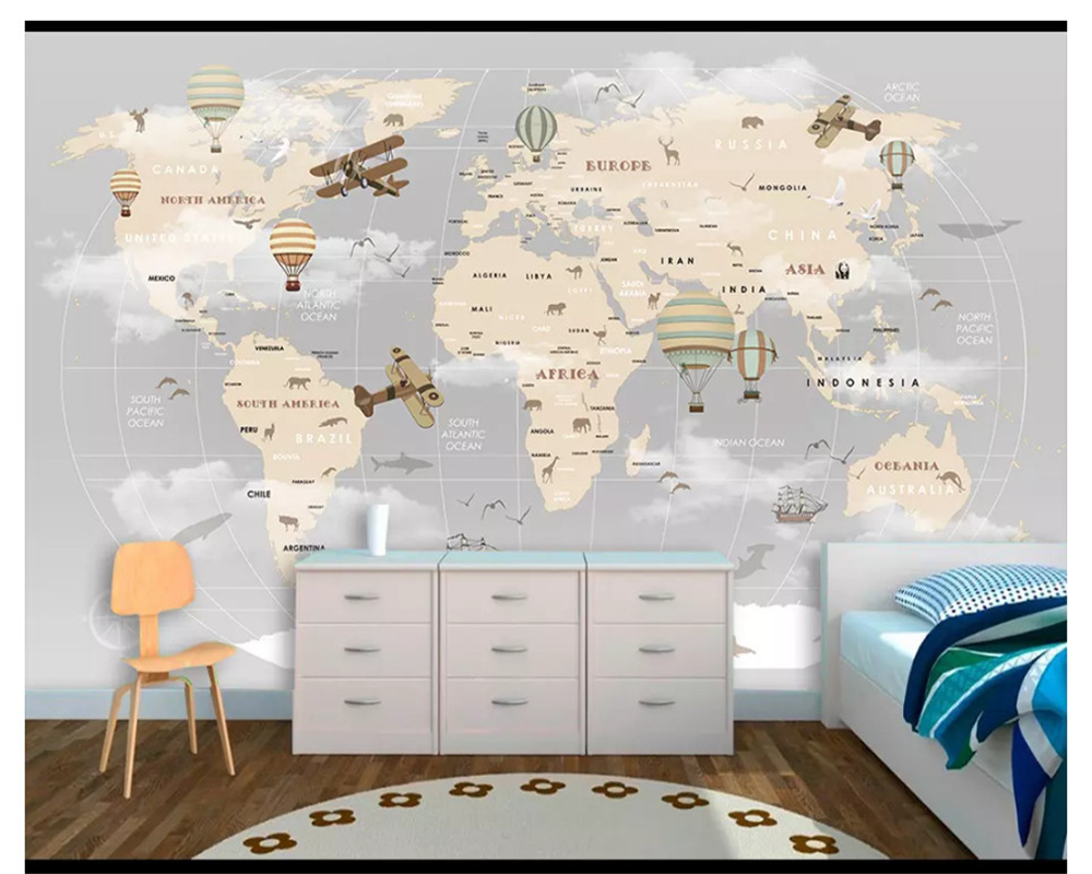 Custom 2019 most fashionable childre n's interior painting wall paper map background papel de parede 3d wallpaper, As pic
Custom 2019 most fashionable childre n's interior painting wall paper map background papel de parede 3d wallpaper, As pic
