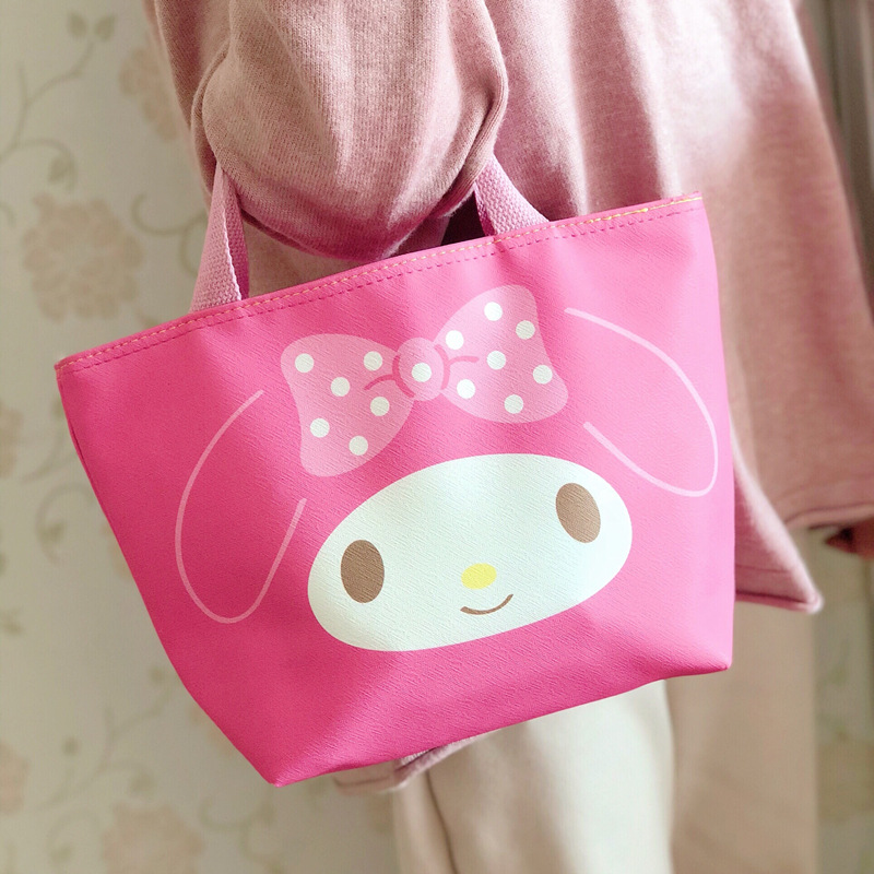 Lovely Little Twin Stars My Melody Cinnamoroll PU Leather Insulated Lunch Bag Women Cartoon Thermal Cooler Bags for Kids Handbag, Rose red melody
Lovely Little Twin Stars My Melody Cinnamoroll PU Leather Insulated Lunch Bag Women Cartoon Thermal Cooler Bags for Kids Handbag, Rose red melody