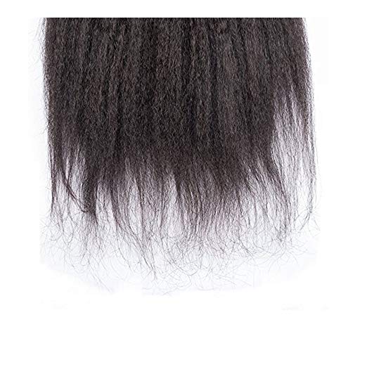 Yaki Kinky Straight Human Hair Ponytail African american coarse yaki Puff pony tail Drawstring Clip in Hair Extensions