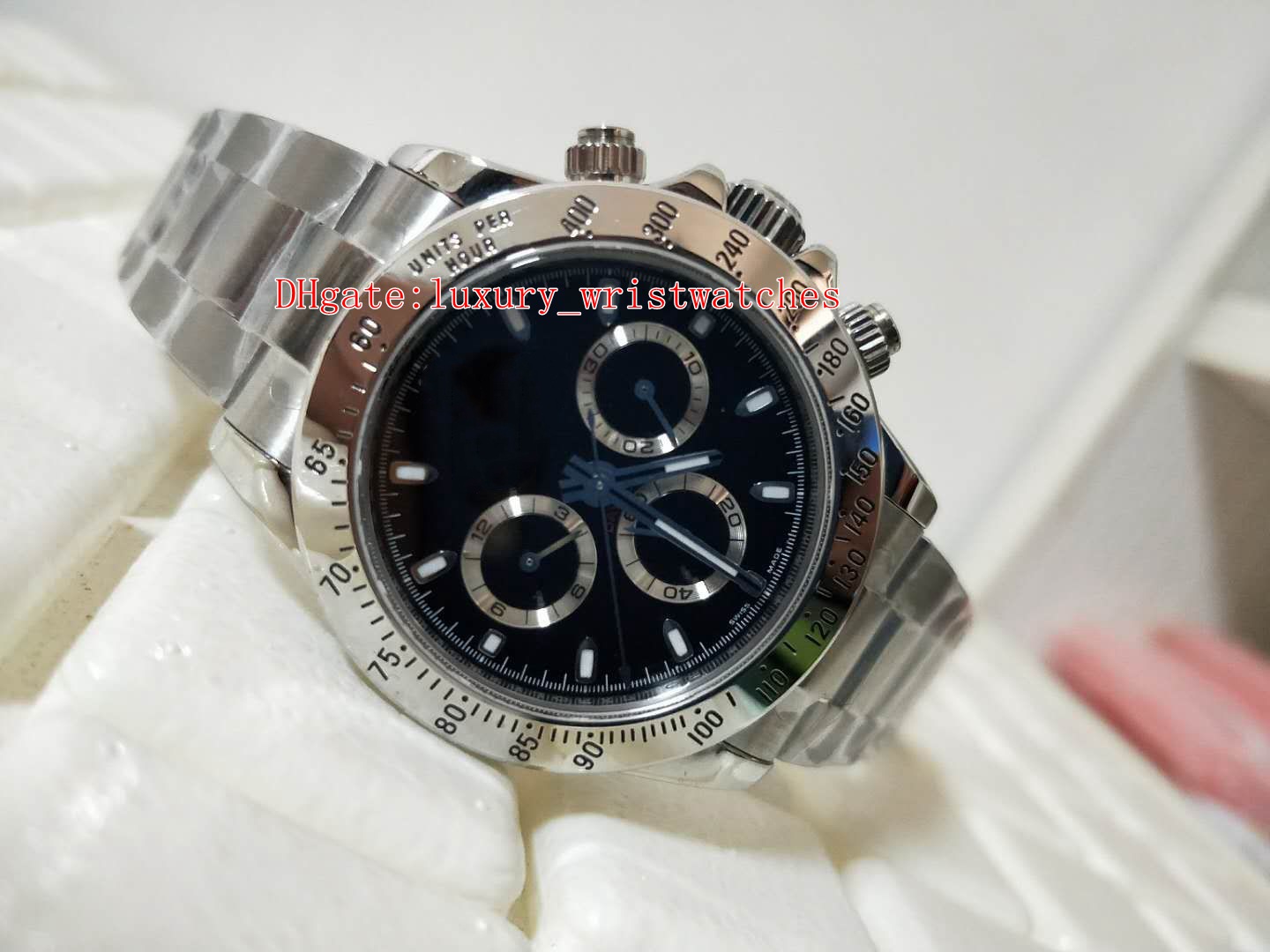 3 color TOP BP Wristwatches Cosmograph 116506 116500 116509 116520 40mm 316L Chronograph Working ETA 7750 Movement Automatic Mens Watches
3 color TOP BP Wristwatches Cosmograph 116506 116500 116509 116520 40mm 316L Chronograph Working ETA 7750 Movement Automatic Mens Watches