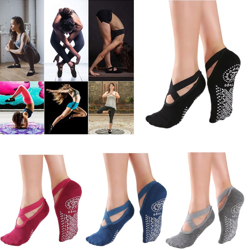 1pair cotton Yoga Socks for Women Non-Slip Grips & Straps Fitness Sport Ballet Pilates Socks, Black
1pair cotton Yoga Socks for Women Non-Slip Grips & Straps Fitness Sport Ballet Pilates Socks, Black