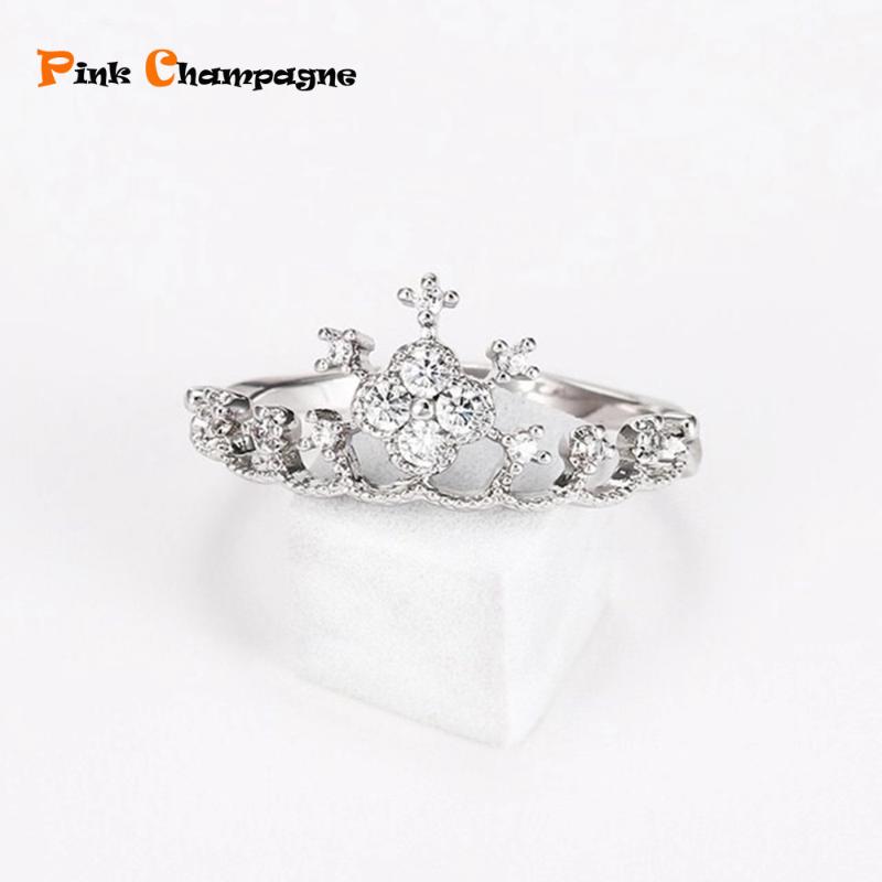 Pink Champagne Silver Crown Rings Cubic Zircon Rings for Women Girl Wedding Engagement Party Fashion Jewelry
Pink Champagne Silver Crown Rings Cubic Zircon Rings for Women Girl Wedding Engagement Party Fashion Jewelry