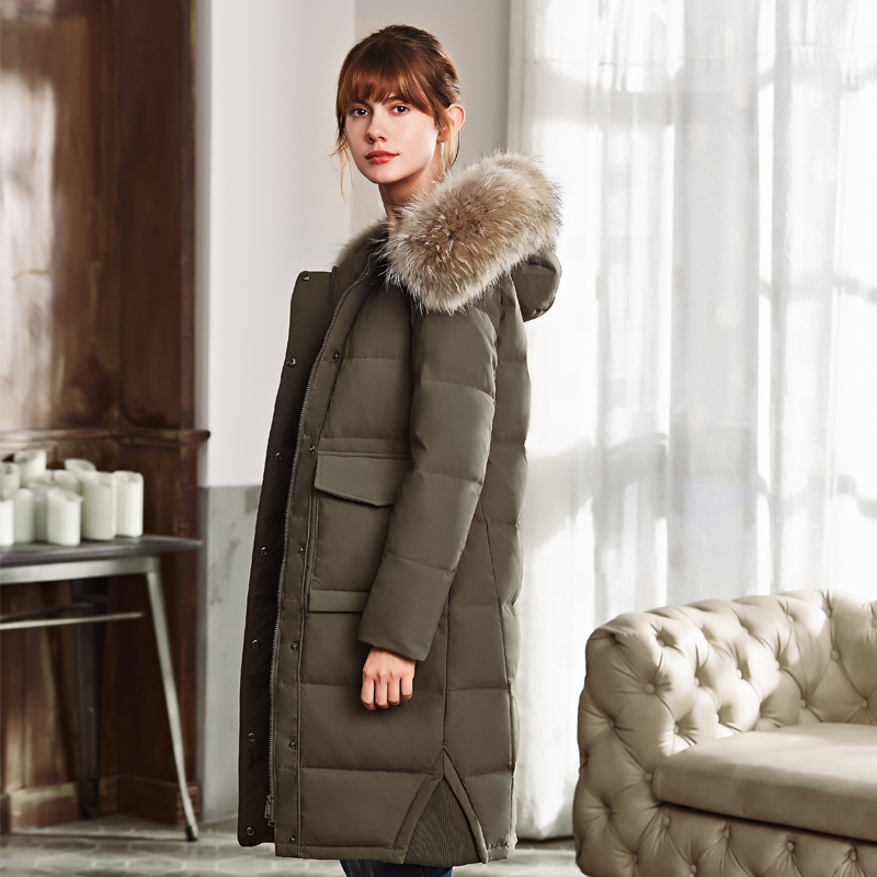 Fashion Down Jacket For Women Winter Down Jackets With 300% Natural Raccoon Fur Collar Hood Long Warm Coat Female WYQ864, Black
Fashion Down Jacket For Women Winter Down Jackets With 300% Natural Raccoon Fur Collar Hood Long Warm Coat Female WYQ864, Black
