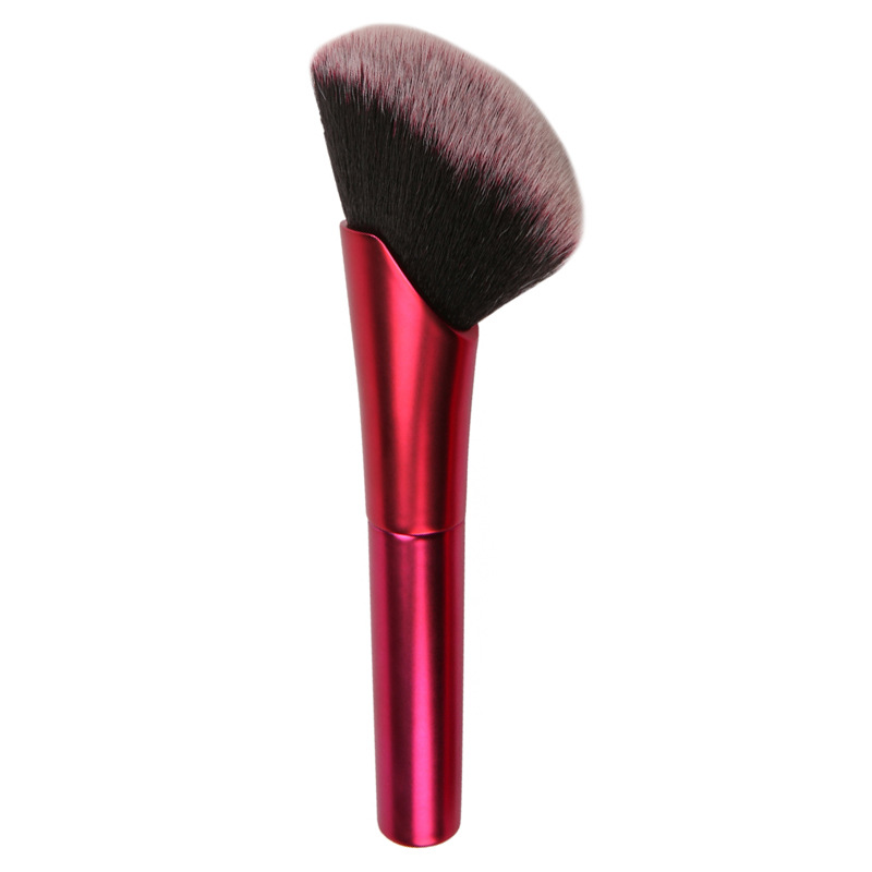 Slant Makeup Brushes Rose Red Aluminum Handle Brush Smooth Foundation Contour Cosmetic Brushes Blush Brush Beauty Tool Pinceles De Maquillaje Inclinad