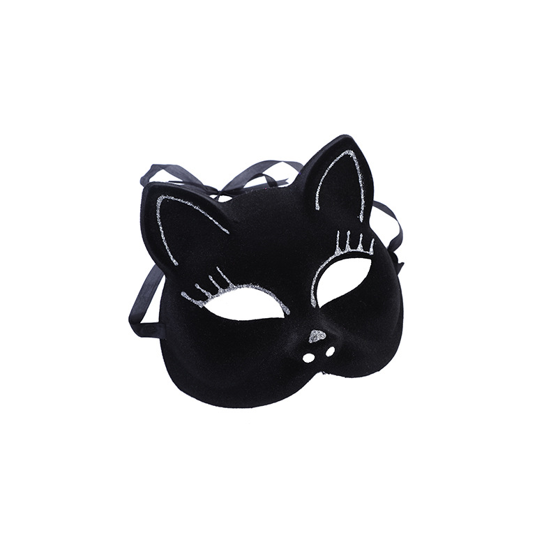 Blast hot-selling Masquerade Carnival children's dance show prop cute kitten half-face mask Halloween party dress up cat mask