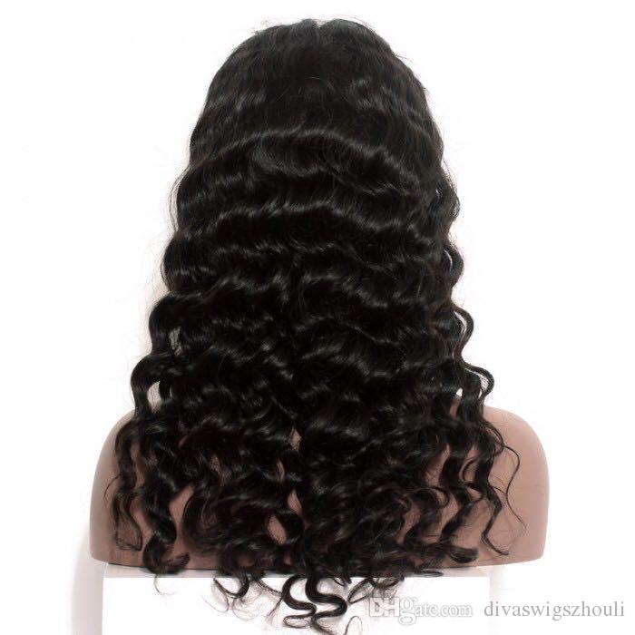 Pretty Deep Wave Lace Front Human Hair Brazilian Wigs Front Lace Wigs With Baby Hair Pre Plucked Natural Hairline 150% 360 lace wig