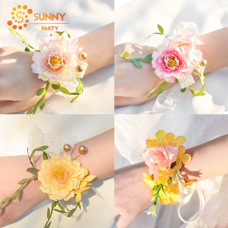Wrist Flower Bridesmaid Sisters Hand Flowers Rattan Multilayer Artificial Flowers Bridal Wedding Party Photo Decoration Supplies, Style b4
Wrist Flower Bridesmaid Sisters Hand Flowers Rattan Multilayer Artificial Flowers Bridal Wedding Party Photo Decoration Supplies, Style b4