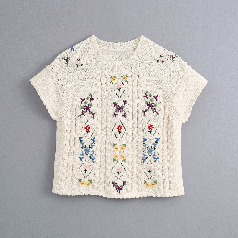 Vintage women sweet floral embroidery sweaters 2020 summer fashion ladies short sweater female knitted bomb knitwear girls chic, Beige
Vintage women sweet floral embroidery sweaters 2020 summer fashion ladies short sweater female knitted bomb knitwear girls chic, Beige