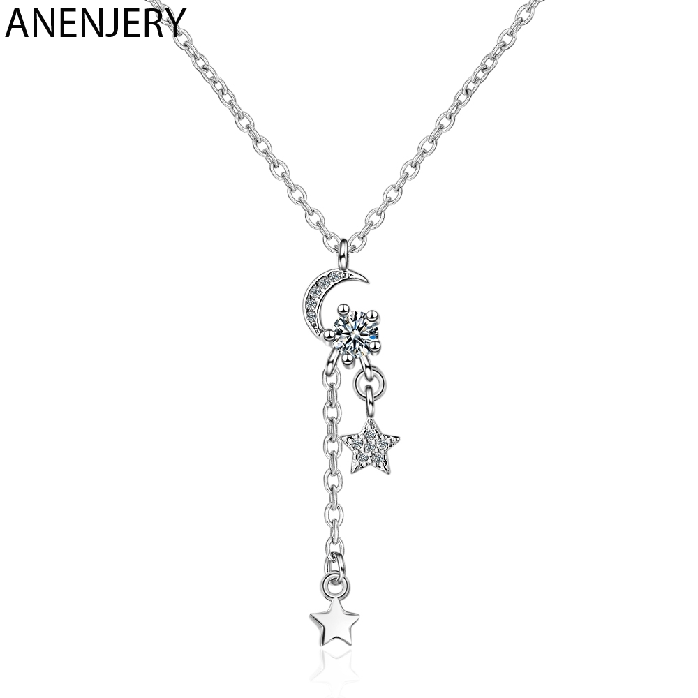Delicate Moon Star Long Tassel Necklace 925 Sterling Silver Zircon Pendant Necklace For Women Party Jewelry
Delicate Moon Star Long Tassel Necklace 925 Sterling Silver Zircon Pendant Necklace For Women Party Jewelry