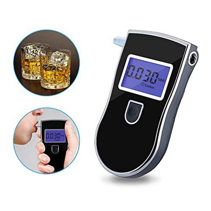 Portable Alcoholism Test Mini Digital Breath Alcohol Tester LCD Breathalyzer Analyzer Detector Practical Breathalyser With CE FDA FCC