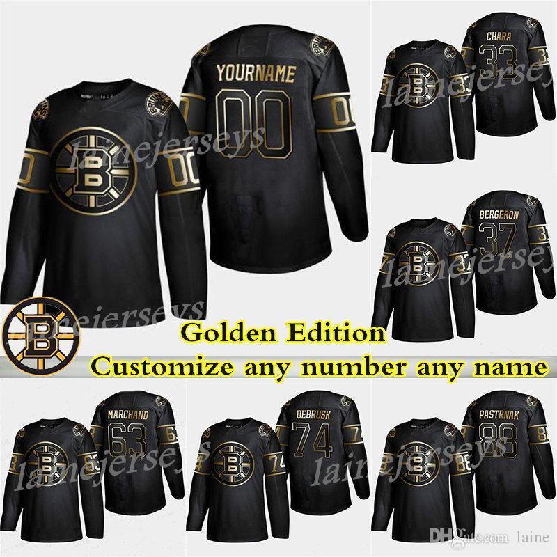 Boston Bruins Golden Edition 88 David Pastrnak 74 DeBrusk 37 Patrice Bergeron 63 Marchand Customize any number any name hockey jerseys, Black
Boston Bruins Golden Edition 88 David Pastrnak 74 DeBrusk 37 Patrice Bergeron 63 Marchand Customize any number any name hockey jerseys, Black