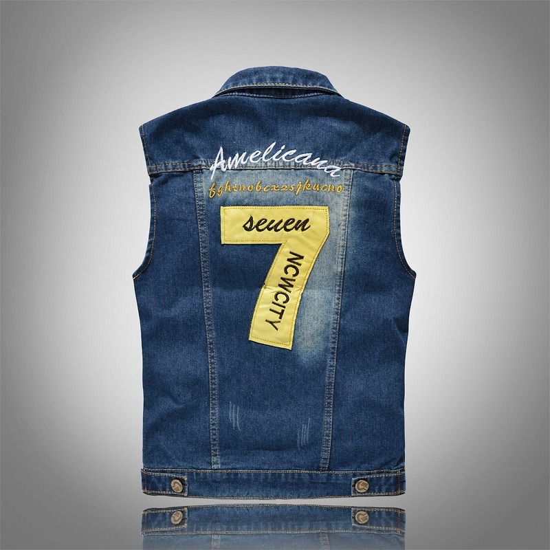 Brand Casual Jeans Sleeveless Jacket Vest Men Streetwear Blue Denim Cardigans Vest Plus Size 5XL Cowboy Waistcoat Mens Jackets1