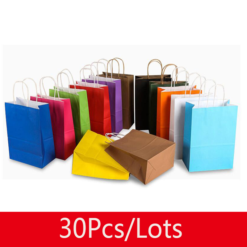 30pcs Gift bag paper bags with handle Kraft paper Festival jewelry wedding birthday party package shopping Wrapping
30pcs Gift bag paper bags with handle Kraft paper Festival jewelry wedding birthday party package shopping Wrapping