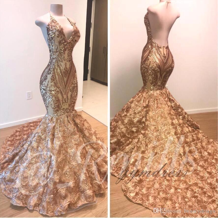 Real Images Prom Dresses Halter Neck Sleeveless Mermaid Backless Gold Lace Applique Formal Gowns Evening Party Dresses, Lavender
Real Images Prom Dresses Halter Neck Sleeveless Mermaid Backless Gold Lace Applique Formal Gowns Evening Party Dresses, Lavender