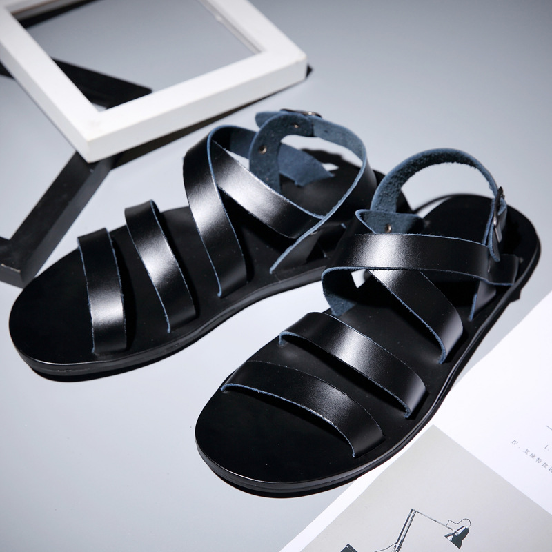 Mens genuine leather sandals men casual sandal men gladiator comfortable soft sole slippers summer man made shoes roman shoe for men zy984, Black
Mens genuine leather sandals men casual sandal men gladiator comfortable soft sole slippers summer man made shoes roman shoe for men zy984, Black