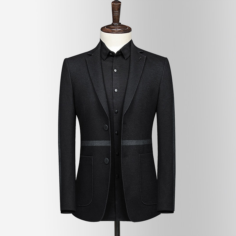 New Knitted Wool Blazer Men's Slim Fit Elegant Suit Autumn and Winter Jacket Business Party Casual Lapel Coat, Black
New Knitted Wool Blazer Men's Slim Fit Elegant Suit Autumn and Winter Jacket Business Party Casual Lapel Coat, Black