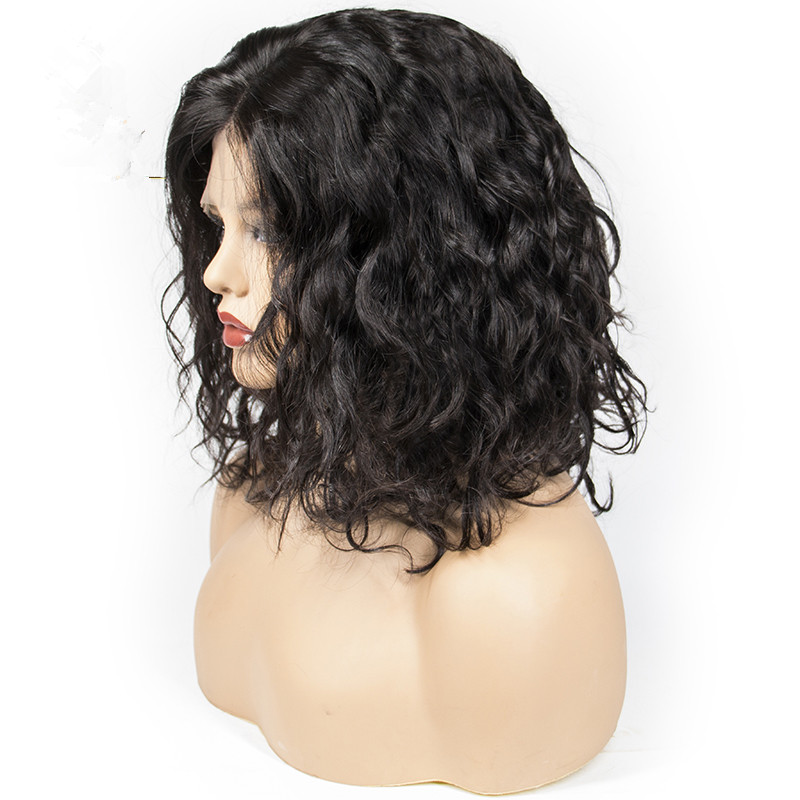 Curly wavy Lace Front human hair Wigs for black women Natural Brazilian Human Hair Side Part Fashion Glueless Wavy Lace Wigs
