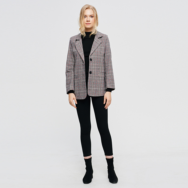 Spring Summer Women Plaid Blazers Jackets Work Office Lady Suit Slim Double Breasted Business Female Blazer Coat, As pic
Spring Summer Women Plaid Blazers Jackets Work Office Lady Suit Slim Double Breasted Business Female Blazer Coat, As pic