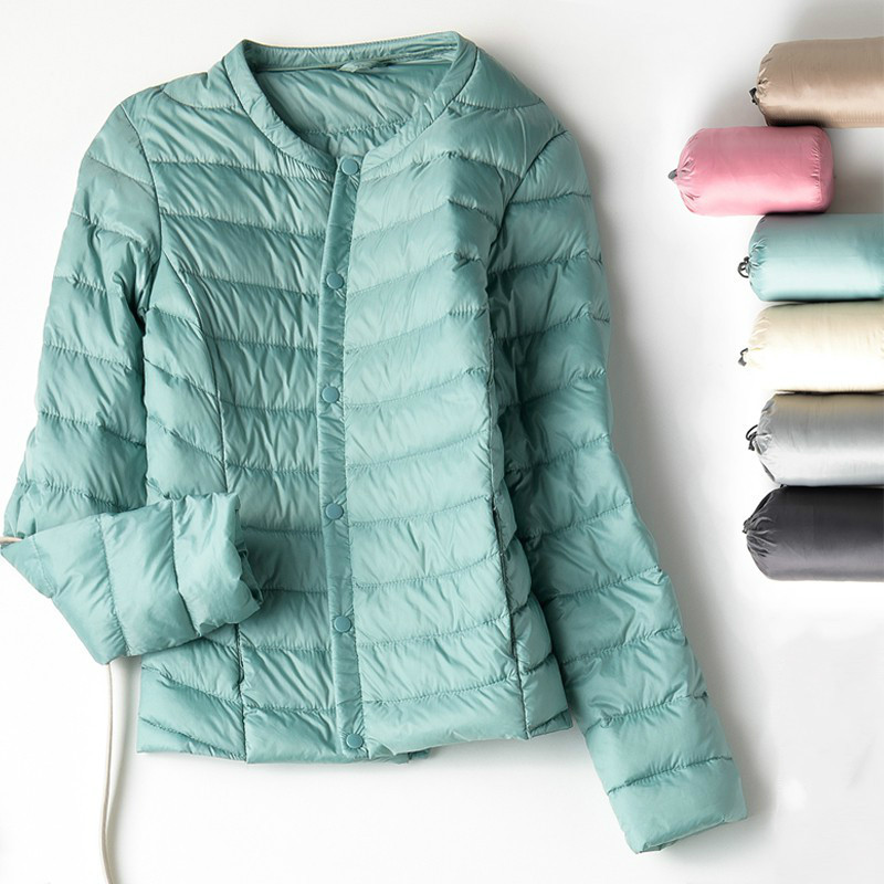 New Spring Autumn White Duck Down Coat Women Casual Ultra Light Collarless Down Jacket Short Coat Portable Parka Plus Size, Black
New Spring Autumn White Duck Down Coat Women Casual Ultra Light Collarless Down Jacket Short Coat Portable Parka Plus Size, Black
