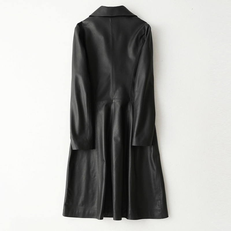 Leather Real Jacket Autumn Winter Jacket Women Sheepskin Coat Female Streetwear Long Windbreaker Chaqueta Mujer KQN69019, Black
Leather Real Jacket Autumn Winter Jacket Women Sheepskin Coat Female Streetwear Long Windbreaker Chaqueta Mujer KQN69019, Black