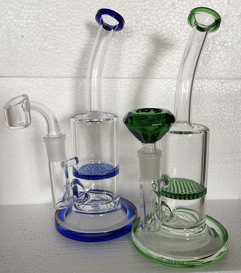 Glass Bong Dab Rig Water Pipes 8.5" Tall Thick Glass Bowl Or Quartz Banger Honeycomb Perc Colors Bongs Heady Wax Oil Rigs
Glass Bong Dab Rig Water Pipes 8.5" Tall Thick Glass Bowl Or Quartz Banger Honeycomb Perc Colors Bongs Heady Wax Oil Rigs