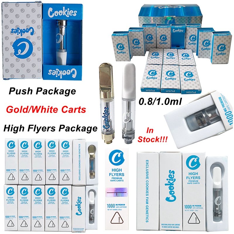 Cookies Vape Cartridges High Flyers Push Gold Ceramic Coil Atomizers Glass Tank Thick Oil Dab Pen Wax Vaporizer Carts Vapes Pens Empty E Cigarettes Kits
Cookies Vape Cartridges High Flyers Push Gold Ceramic Coil Atomizers Glass Tank Thick Oil Dab Pen Wax Vaporizer Carts Vapes Pens Empty E Cigarettes Kits