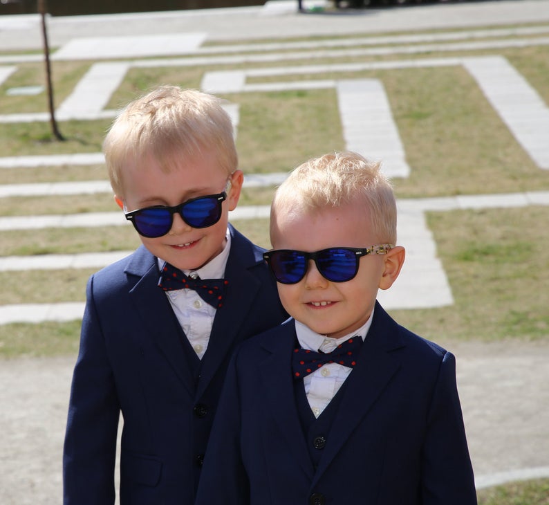 navy boys formal suits dinner tuxedos little boy groomsmen kids children special occasion suit formal wear jacketpants