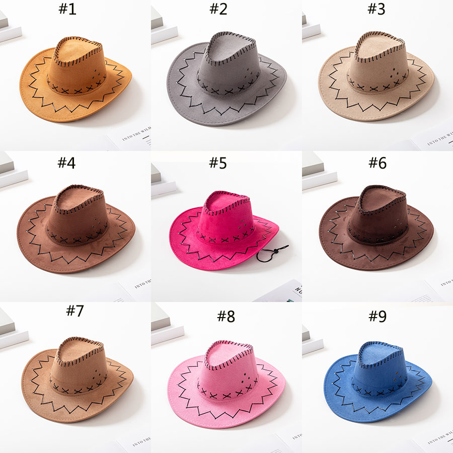 Western cowboy hats Cowgirl Brim Hats kids Straw hat Horseman Caps Men women Summer Outdoor Tourism hats casual cap Mongolia Prairie M1656