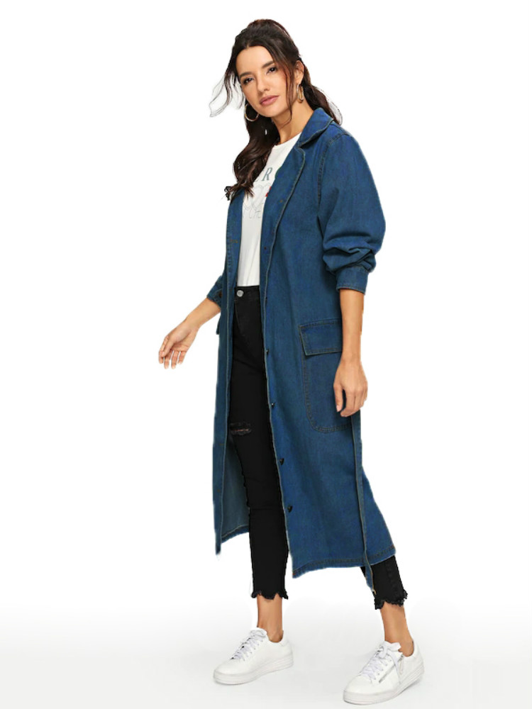 The New High Quality Embroidered Windcheaters Women Warme Winter Trench Elegant Denim Casual Coats Classical Brand Clothing 2019, Blue
The New High Quality Embroidered Windcheaters Women Warme Winter Trench Elegant Denim Casual Coats Classical Brand Clothing 2019, Blue