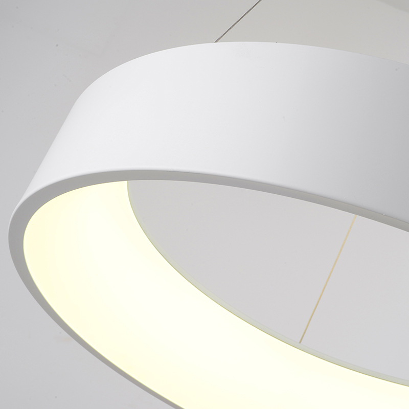 Modern Round Led Pendant Light Ring Circle Pendant Lamp Ceiling Hanging Lighting Fixture For Kitchen Living Dinning Room Bedroom