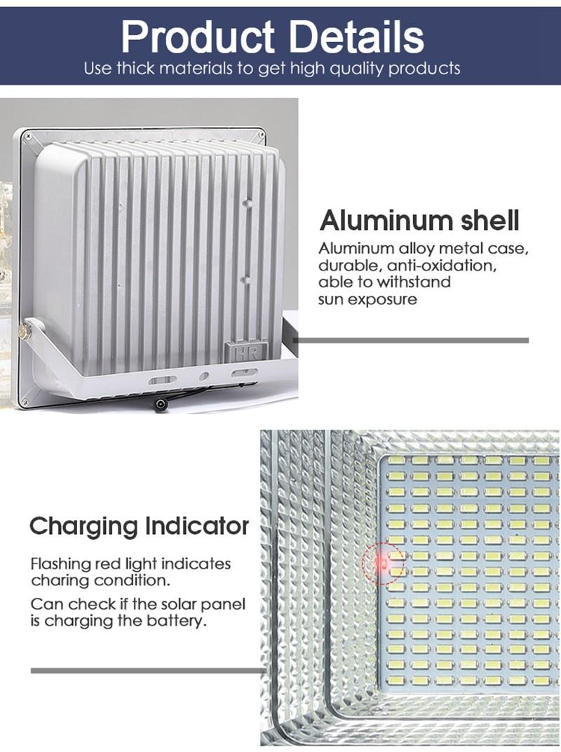 Solar Flood Lights Outdoor Street Led Light 40W 60W 80W 100W 120W Wall Lamps with Remote Control for Yard, Garden Gutter