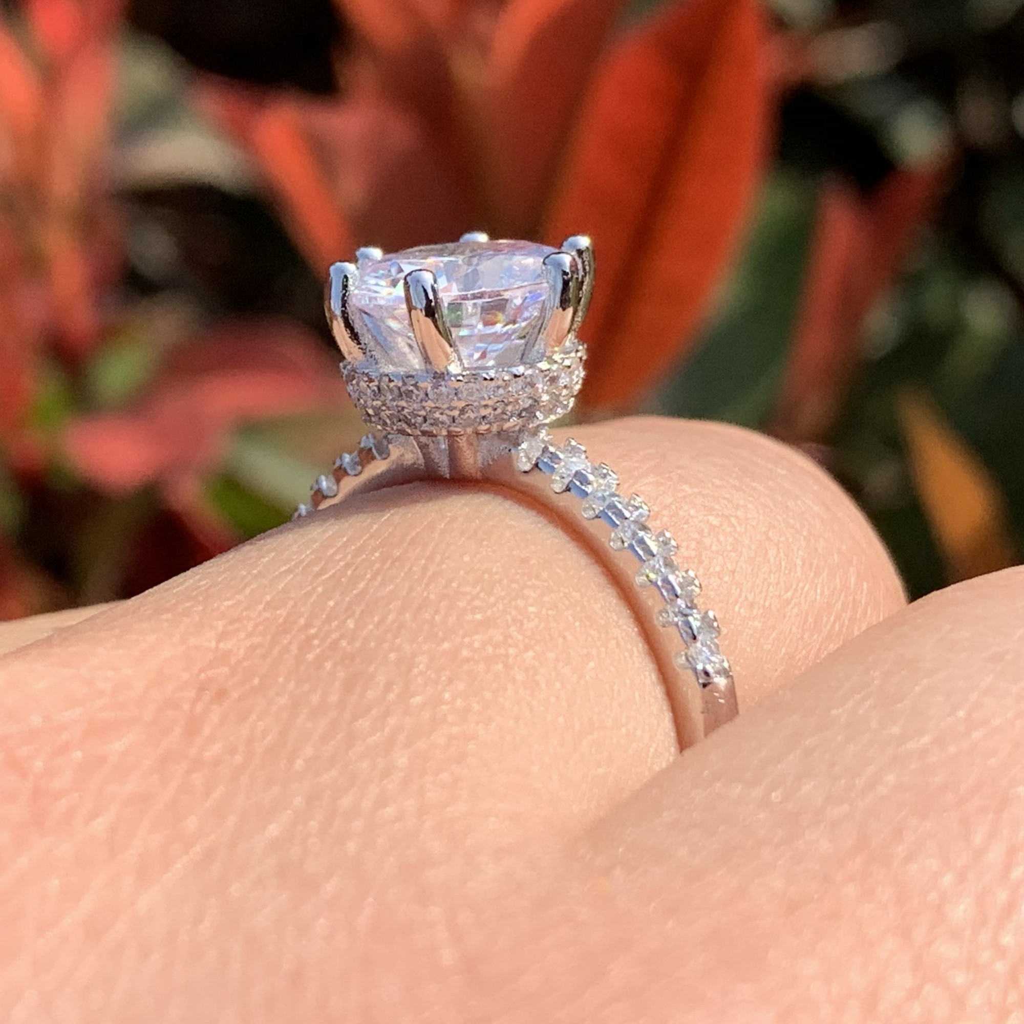 Lovely Cute Crown Wedding Band Ring Lucky Fashion Jewelry 925 Sterling Silver Round Cut White Topaz CZ Diamond Engagement Band Finger Rings