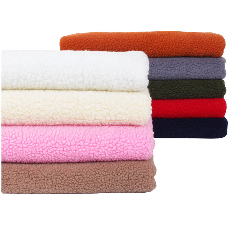 Width 63" Thick Artificial Lamb's Wool Polar Fleece Plush Fabric Clothing Material Shoes Warm Lining Handmade DIY DOLL'S Fabric