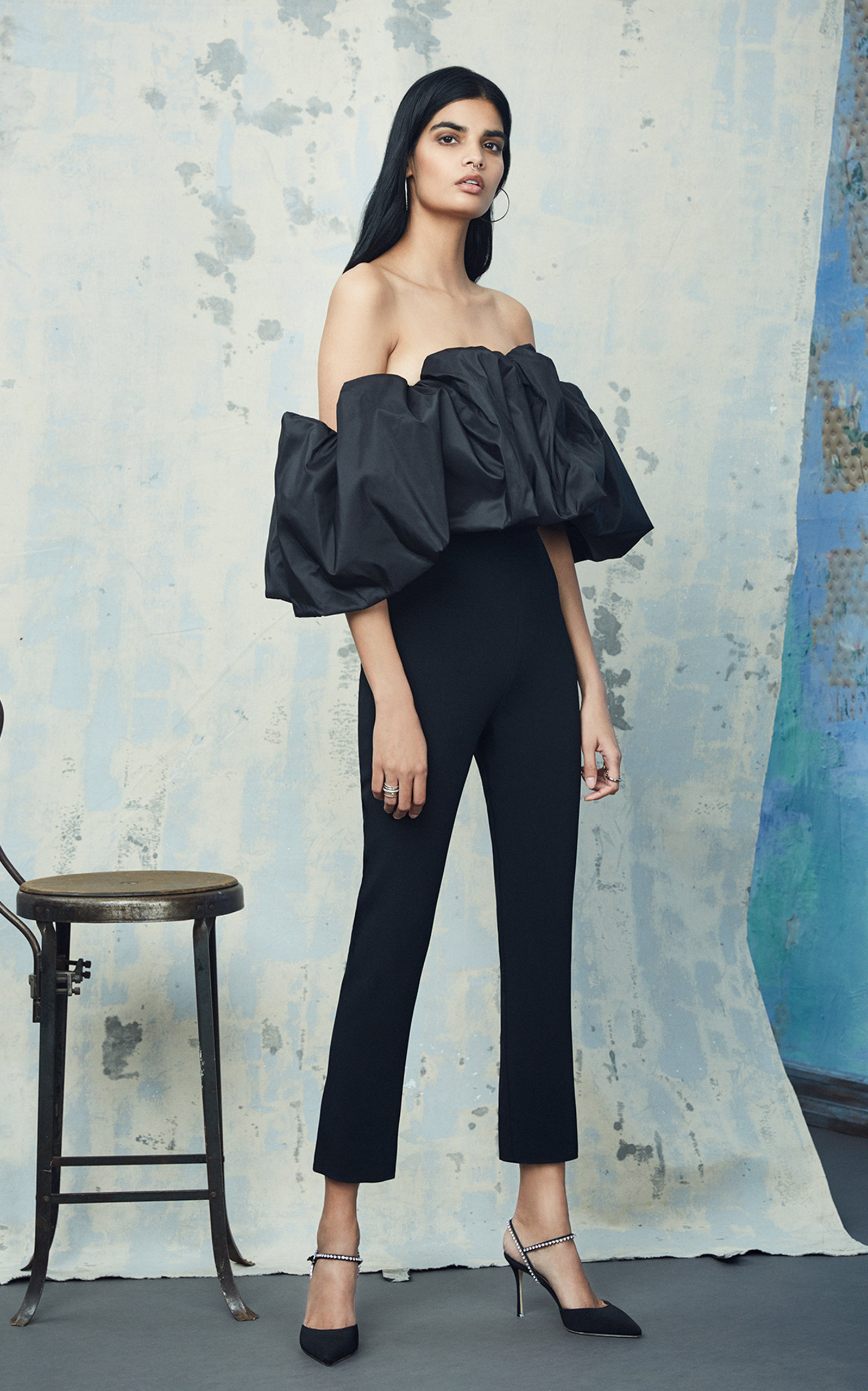 2020 Black Evening Jumpsuit Off The Shoulder Short Sleeve Satin Ruffles Prom Dresses Ankle Length Formal Party Second Reception Gowns