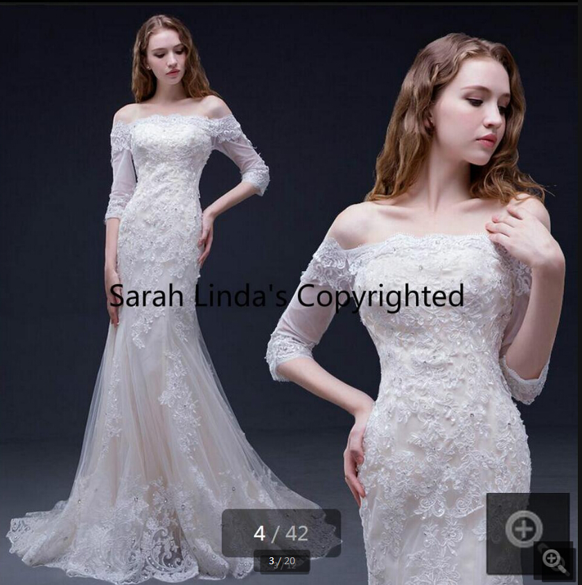 Elegant 2019 mermaid off the shoulder wedding dress half sleeve lace appliques formal bride dress beading sequined bride gowns, Same as image
Elegant 2019 mermaid off the shoulder wedding dress half sleeve lace appliques formal bride dress beading sequined bride gowns, Same as image