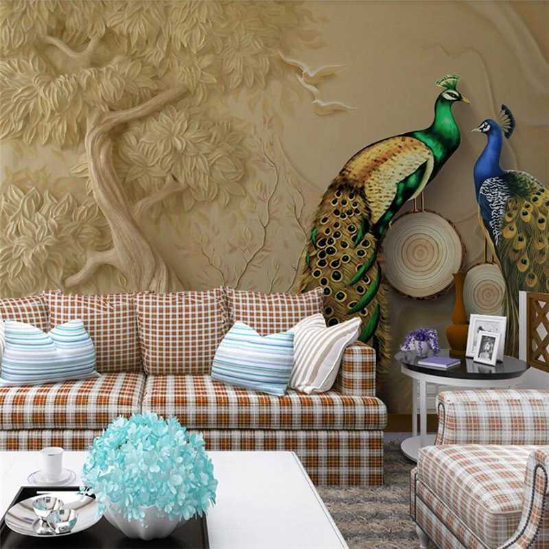 Custom wallpaper 3D stereo photo murals embossed big tree peacock bedroom background wall painting papel de parede 3d wallpaper, As pic
Custom wallpaper 3D stereo photo murals embossed big tree peacock bedroom background wall painting papel de parede 3d wallpaper, As pic
