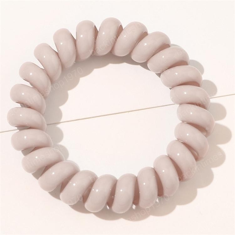 7 colors Telephone Wire Cord Gum hair tie Girls Elastic hair band Ring Rope Cute ball pendant hair rope accessiones