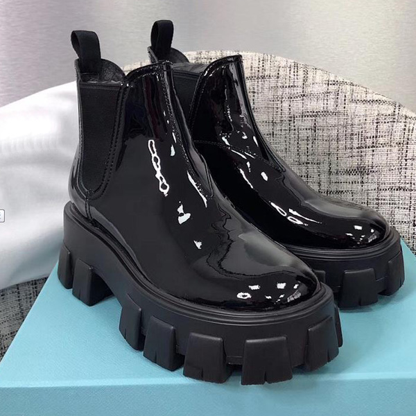 new arrival 2019 Fashion Designer women Shoes Fashion British Boots Round Toe Martin Boots Patent leather Thick bottom Round Toes with box, Black patent leather
new arrival 2019 Fashion Designer women Shoes Fashion British Boots Round Toe Martin Boots Patent leather Thick bottom Round Toes with box, Black patent leather