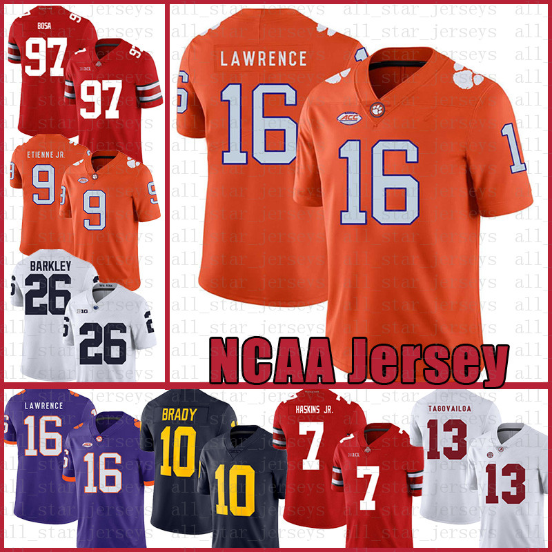Clemson Tigers American football Jersey 16 Trevor Lawrence 9 Travis Etienne Jr. sports wears men's adult Tom Brady Saquon Barkley edvrthby, Ncaa (yeshu)
Clemson Tigers American football Jersey 16 Trevor Lawrence 9 Travis Etienne Jr. sports wears men's adult Tom Brady Saquon Barkley edvrthby, Ncaa (yeshu)