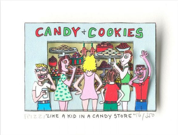 James Rizzi - Like a kid in a candy store Home Decor Handpainted Oil Painting On Canvas Wall Art Canvas Pictures 191221
James Rizzi - Like a kid in a candy store Home Decor Handpainted Oil Painting On Canvas Wall Art Canvas Pictures 191221