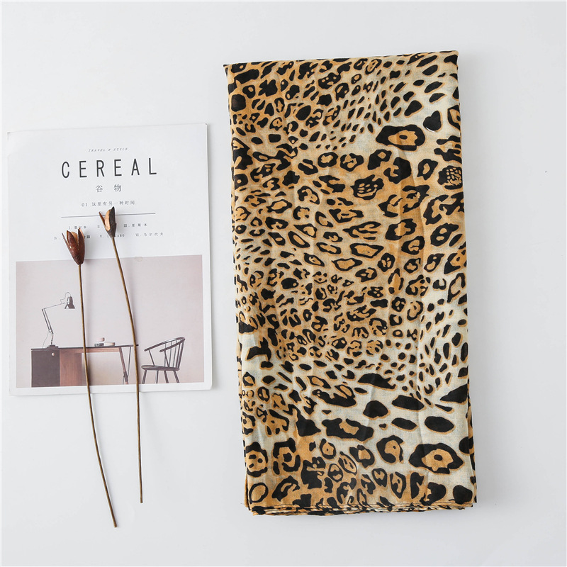 Large Scarves for Women Faux Cashmere Wnter Poncho Fashion Leopard Scarf Female Shawl Women's Tippet Leopard Pashmina