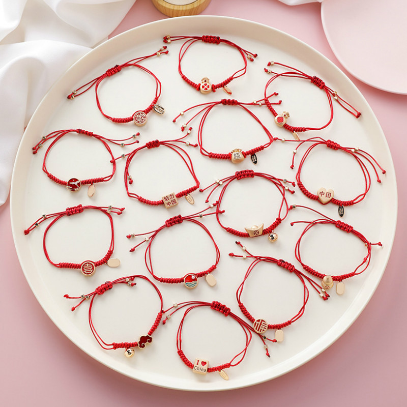 Creative Chinese Style Elastic Hair Band Girls Bracelet Rubber Bands Scrunchy Headdress Red Hair Rope Fashion Accessories CBL218
Creative Chinese Style Elastic Hair Band Girls Bracelet Rubber Bands Scrunchy Headdress Red Hair Rope Fashion Accessories CBL218