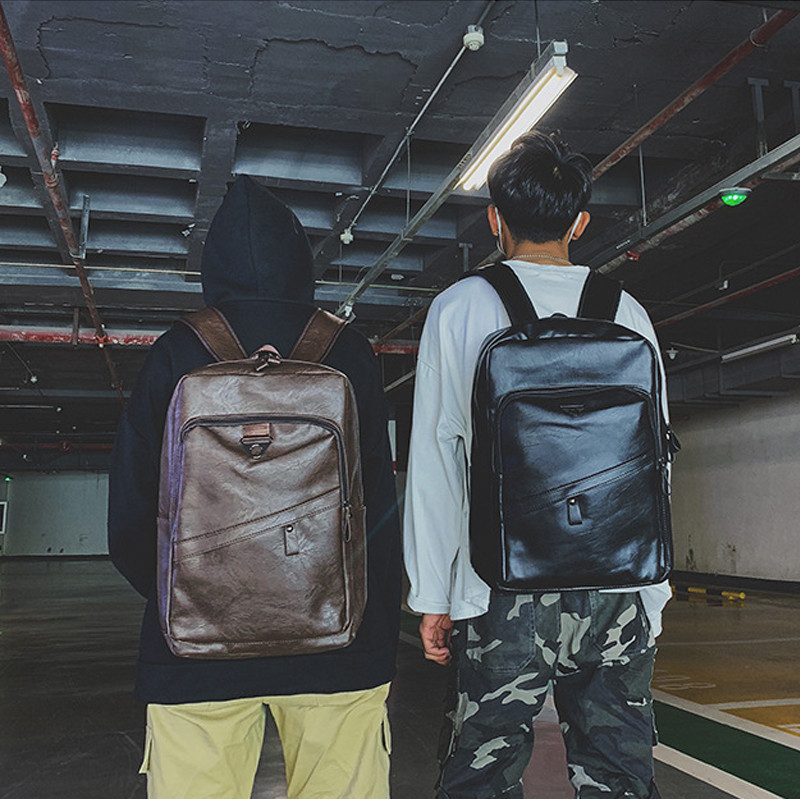 Backpack 2021 The Men's Laptop Leather Waterproof PU Travel Bag Man Large Capacity Bags School Fashion Bookbag, Black
Backpack 2021 The Men's Laptop Leather Waterproof PU Travel Bag Man Large Capacity Bags School Fashion Bookbag, Black