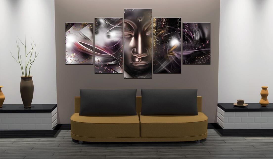 ( No Frame)5PCS/Set Abstract Buddhist Bliss Art Print Poster Frameless Canvas Painting Wall Picture Home Decoration