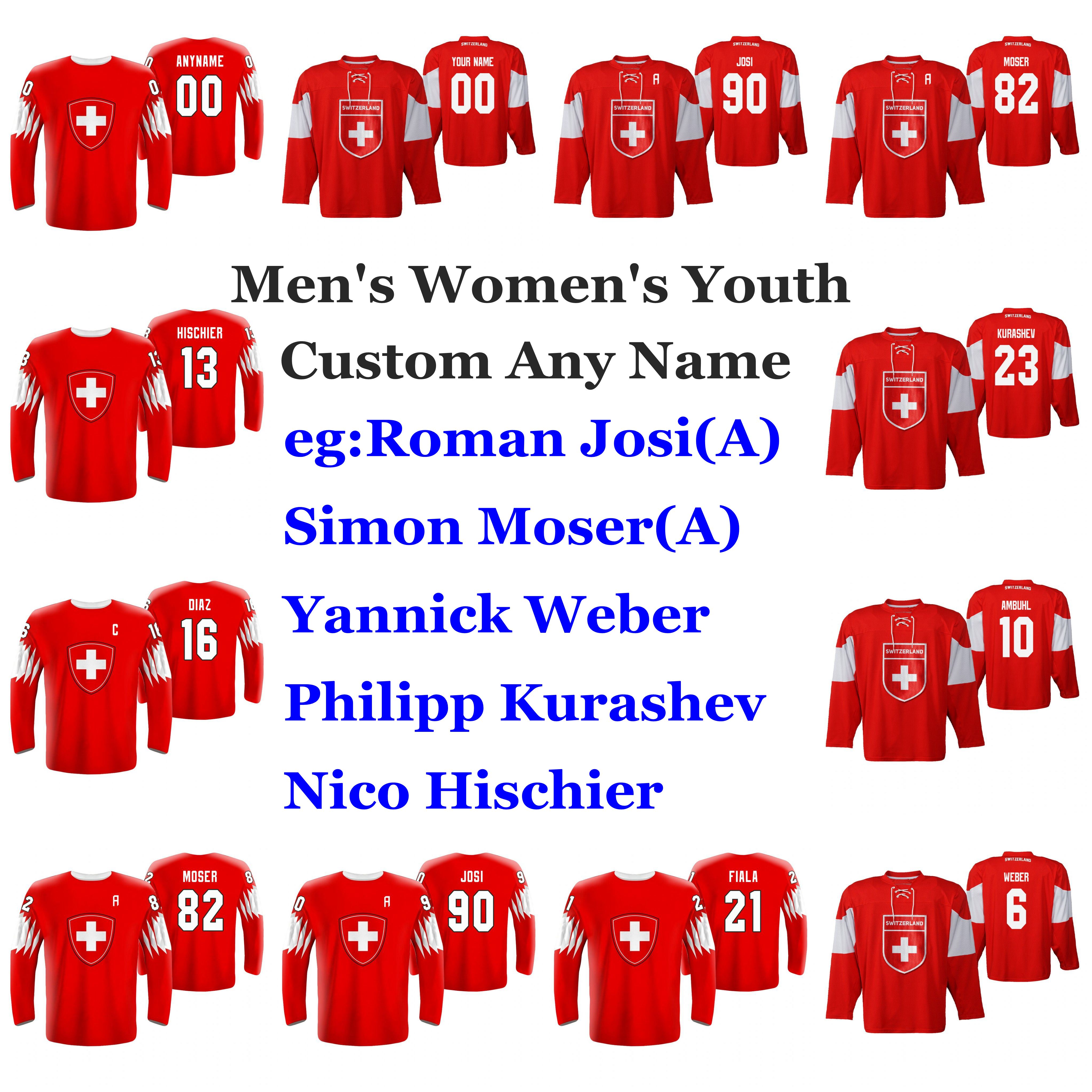 Switzerland 2019 IIHF World Championship Hockey Jerseys Roman Josi Jersey Simon Moser Yannick Weber Hofmann Andres Ambuehl Custom Stitched, Womens red switzerland
Switzerland 2019 IIHF World Championship Hockey Jerseys Roman Josi Jersey Simon Moser Yannick Weber Hofmann Andres Ambuehl Custom Stitched, Womens red switzerland