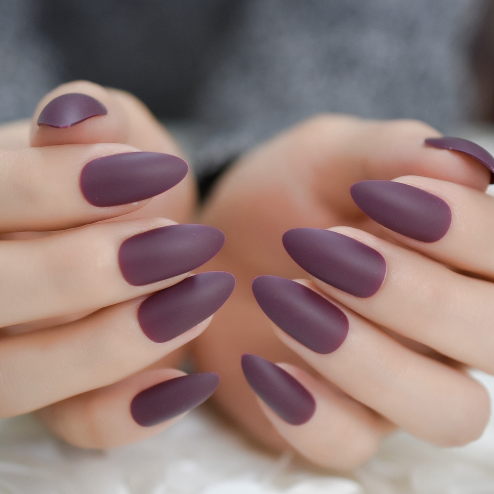 Almond Mauve Medium Matte Nail Frosted Light Purple Artificial Full Cover Nail With Adhesive 24 pcs, L5114
Almond Mauve Medium Matte Nail Frosted Light Purple Artificial Full Cover Nail With Adhesive 24 pcs, L5114