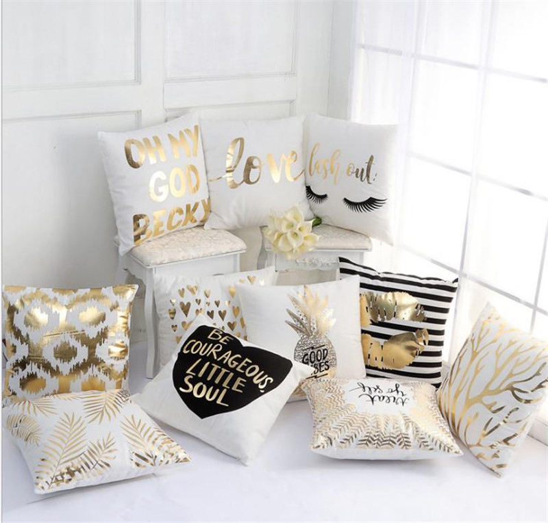 Christmas Pillowcase Bronzing Pillow Cover Cushion Cover Home Decor Gold Stamp Pillow Decorative Throw Pillows Sofa LOVE Pillow Case dc755 от DHgate WW